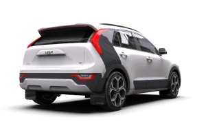 Kia Niro Mud Flap - Rally Armor - UR Black/White Logo - Black - `23-`25 Kia Niro Mud Flap - Rally Armor - UR Black/White Logo - Black - `23-`25